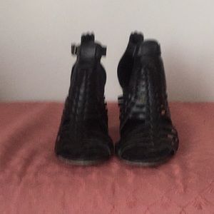 Black high heel shoes